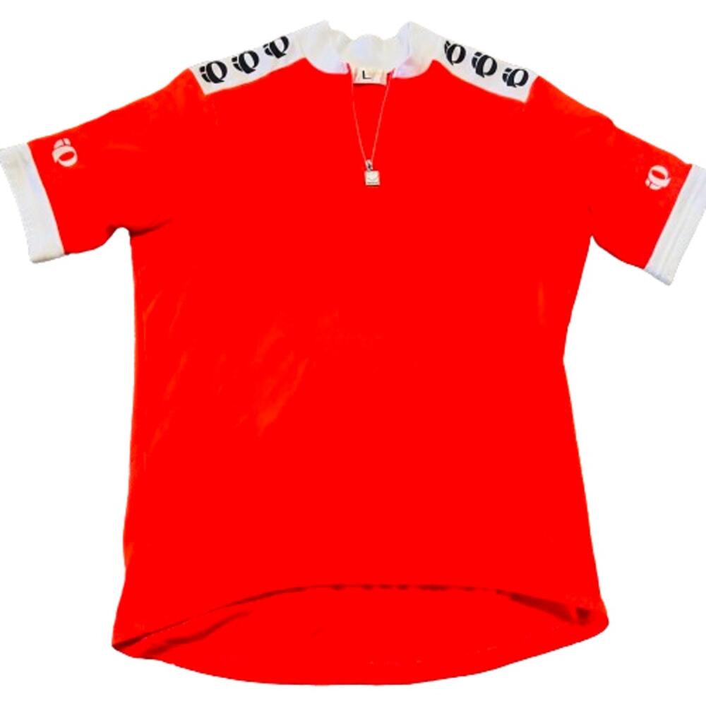 Pearl Izumi Red Orange Cycle Biker Shirt Large Men's